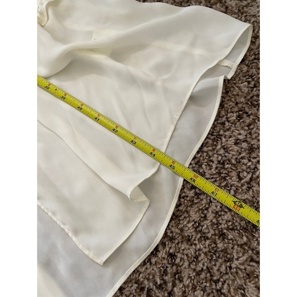 OAK + FORT Cream Ruffle Tiered Maxi Dress XXS Tie Front Coquette Cottagecore - Picture 9 of 14